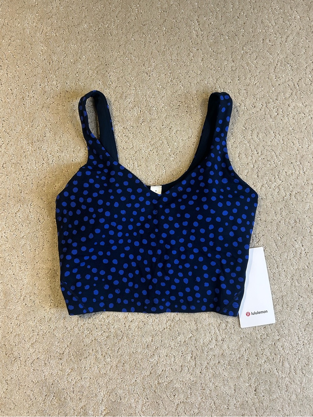 NWT Lululemon Align Tank Stamp Dot Beach Ball Blue True Navy Size 8